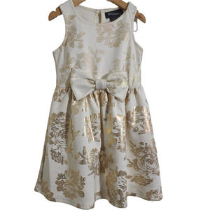love by loved dress for little girl beige and gold sz 4T